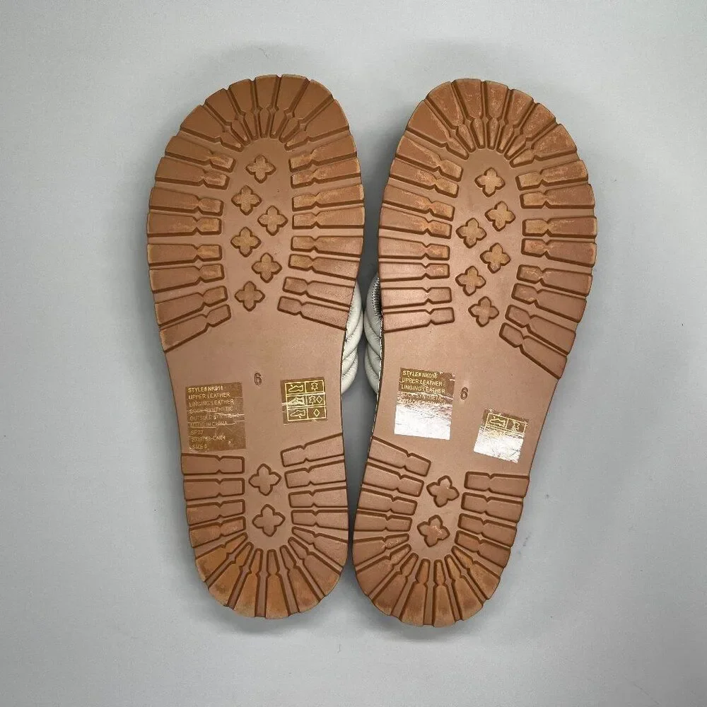 Madewell The Charley Sandals Women's Size 6 Cream‎ Strappy Summer Comfort Slides